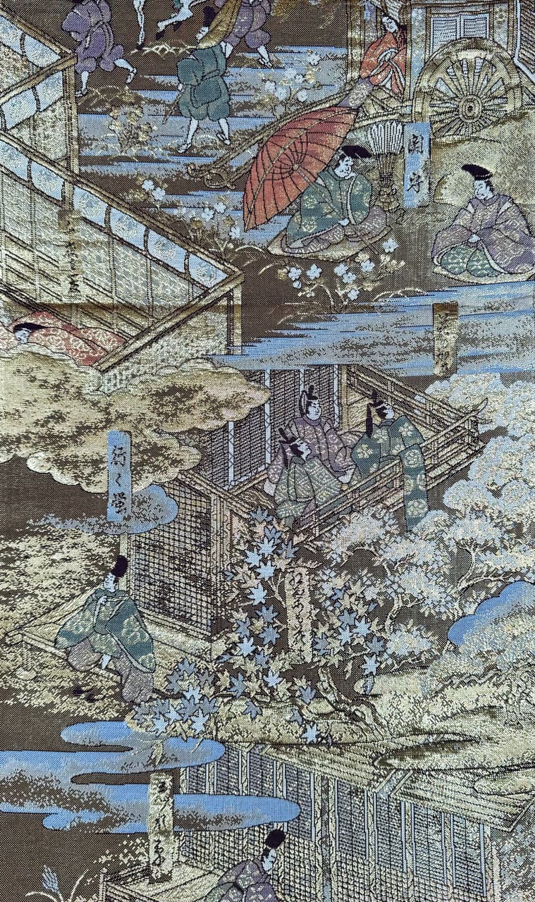 Genji collection gold-thread obi artwork No.02, framed (Other)