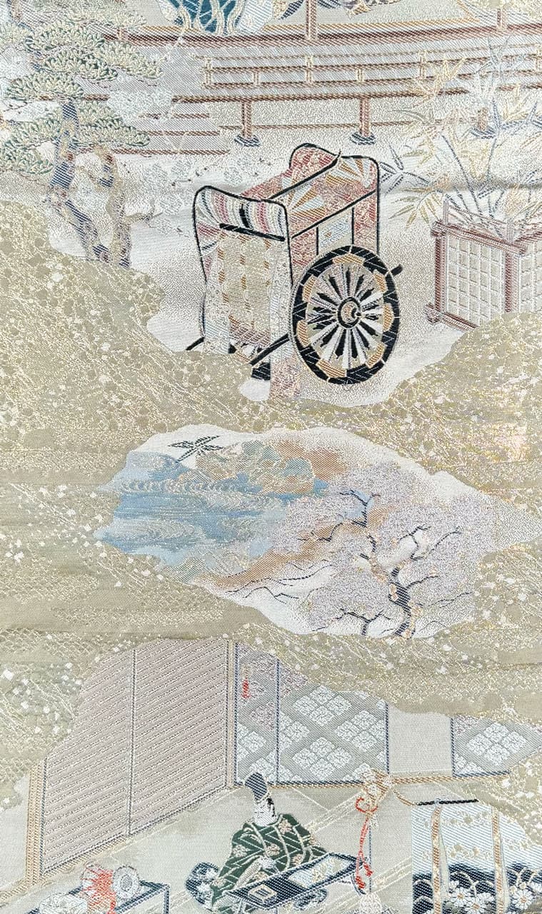 Genji collection gold-thread obi artwork No.03, framed (Other)