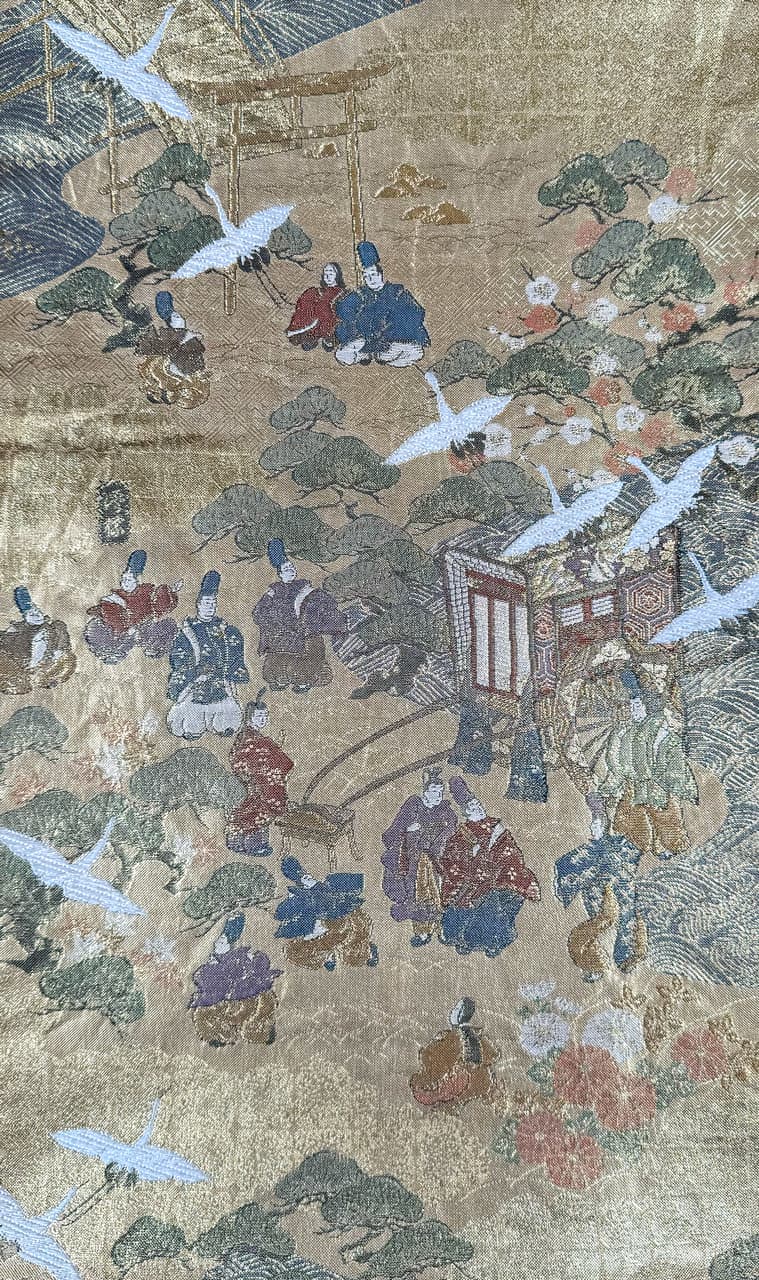 Genji collection gold-thread obi artwork No.04, framed (Other)