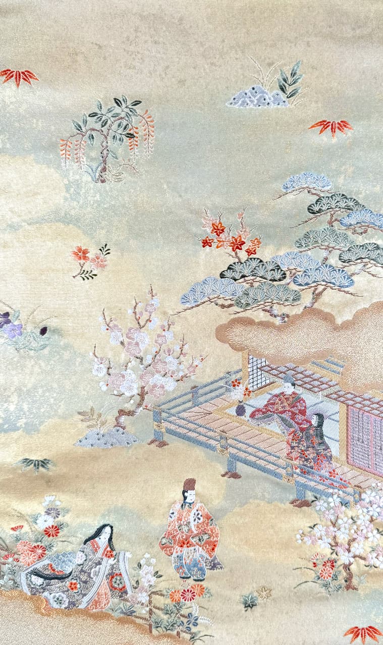 Ise collection gold-thread obi artwork No.01, framed (Other)