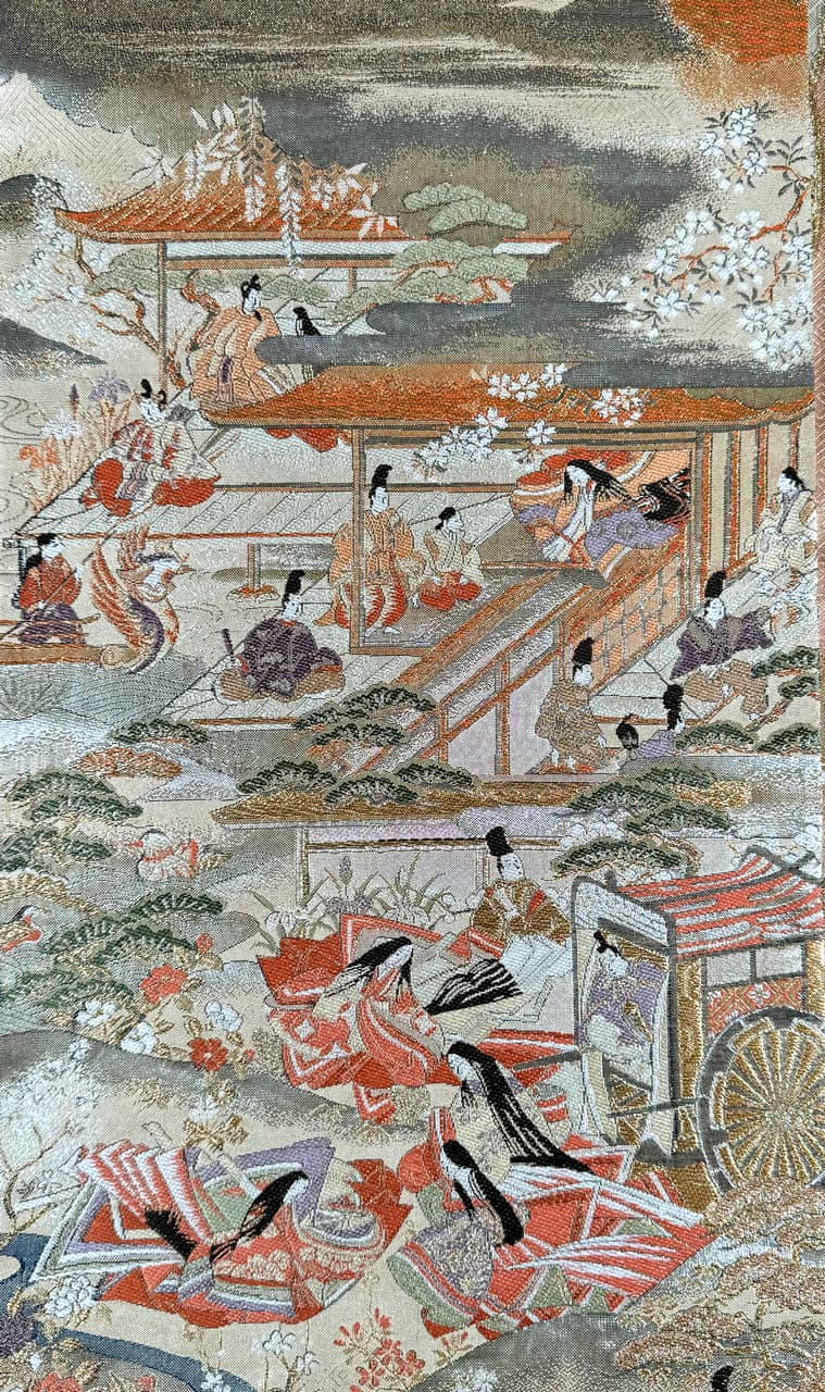 Ise collection gold-thread obi artwork No.02, framed (Other)