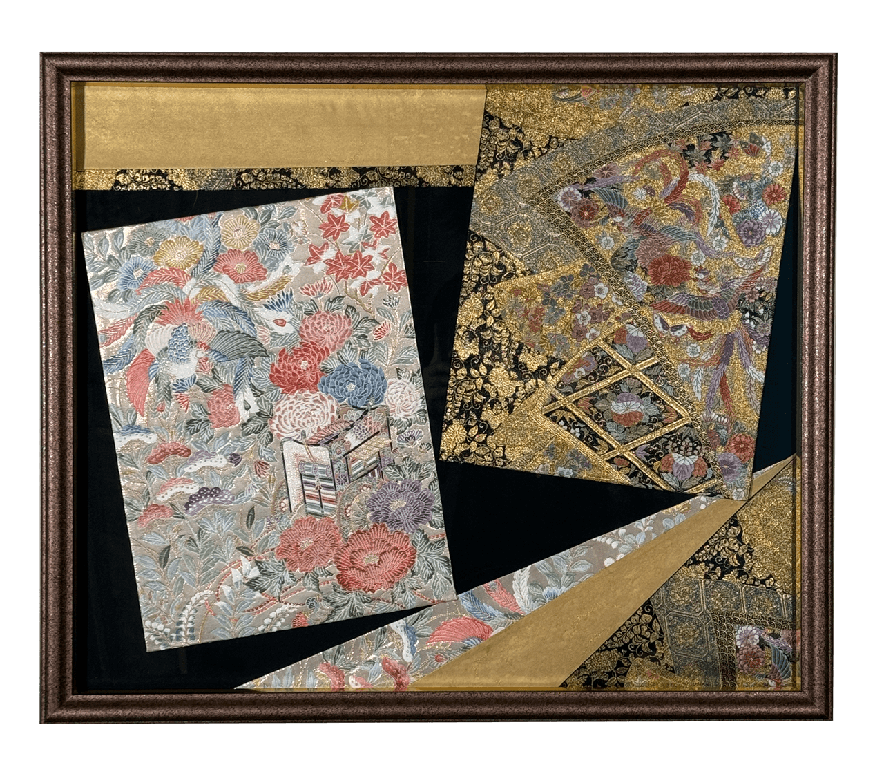 Koto collection gold-thread obi artwork No.10, framed (Other)